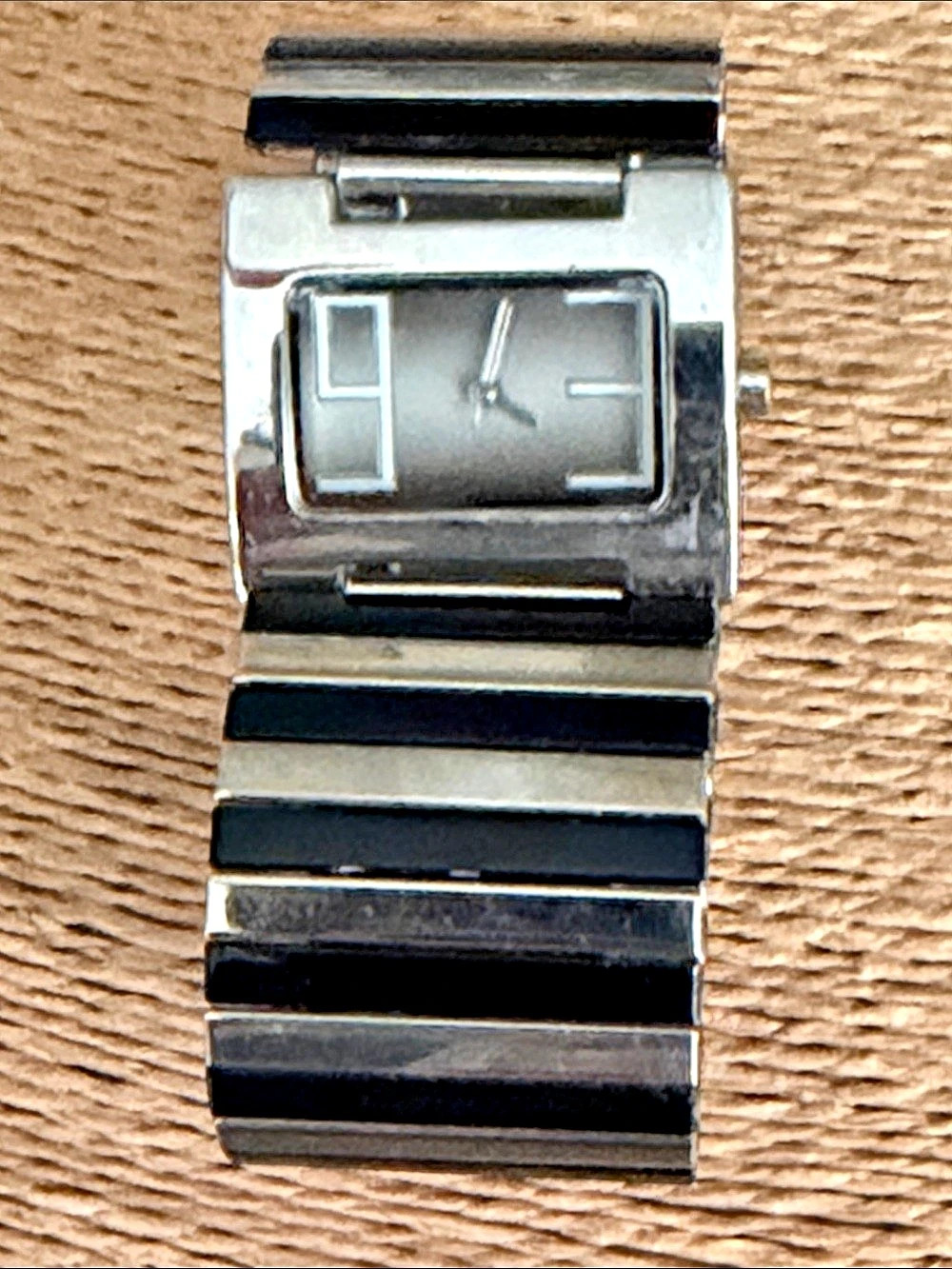 Rectangular Black & Silver Watch - Picture 2 of 6